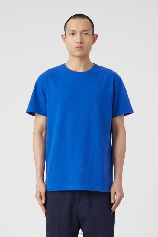 Men Clothing 60HNN2113 Basic Organic Cotton T Shirt CLOSED Royal Azure 60HNN2113 CLOSED Ireland Forge New Paths CLOSED jeans uses italian craftsmanship